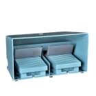 Schneider Electric - Interruptor de pedal doble XPE-M - con tapa - metálico - azul - 4NC+4NO