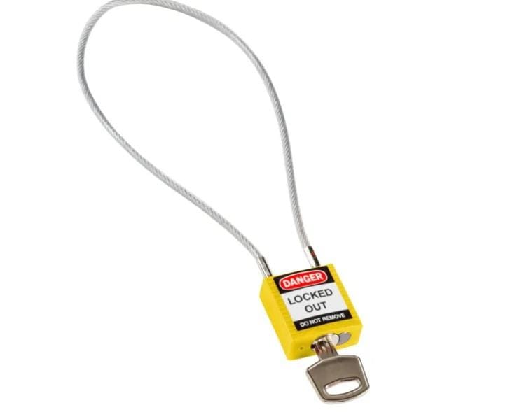 BRADY - CANDADO CABLE 400MM GRABADO MISMA LLAVE