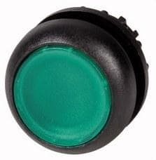 EATON - PULSADOR LUMINOSO RASANTE; 22 MM; RETORNO; VERDE; ANILLO NEGRO