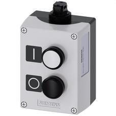 SIEMENS - CAJA AS-INTERFACE PARA AP. DE MANDO, 22MM, REDONDOS, CAJA DE PLASTICO, PARTE SUPERIOR GRIS, 2 PUNTOS