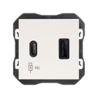 SIMON - Cargador USB doble C + A 30W SERIE SIMON 270 - EMPOTRAR PowerDelivery