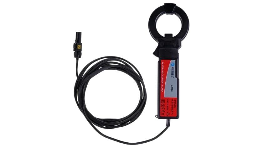METREL - Pinza amperimétrica A 1588 0,5/5/50A para mediciones de potencia y corriente