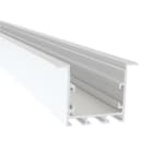 JISO - Disipador de calor Burgos L IP44 exterior aluminio Empotrado 2 metros para tiras de LED IP20/IP65 color blanco técnico garantía 5 años
