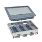 LEGRAND - Kit compuesto por tapa de plástico + embellecedor + marco horizontal de la caja de suelo estándar soporta 18 módulos