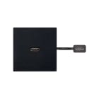 SIMON - Latiguillo USB 3.0 tipo C hembra-hembra con placa embellecedora negro Simon K45
