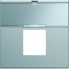 HAGER - TAPA GALLERY 2M RJ45 ALUMINIO