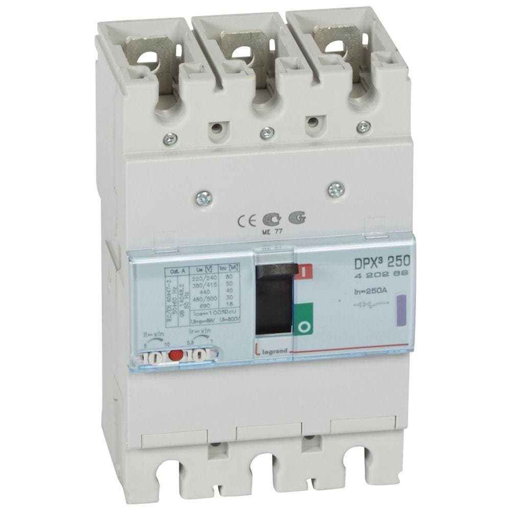 LEGRAND - Automático MCCB DPX³ 250 - magnetotérmico - 3P - Icu 50kA (400 V~) - In 250A