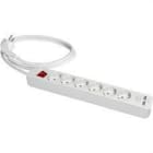 SOLERA - PROLONGADOR CON 6 BASES 2P+T, 16A 250V~ + 2 TOMAS USB 2,1A 5VDC.