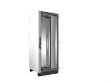 RITTAL - Rack VX/IT estándar puerta transparente preconfigurado 800x2000+100x800mm RAL 7035 para redes / servidores con bastidor móvil de 19"