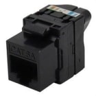 TELEVES - CONECTOR DE DATOS RJ45 UTP CAT 6A HEMBRA MONTAJE TIPO PALOMILLA NEGRO CAJA PLÁSTICA