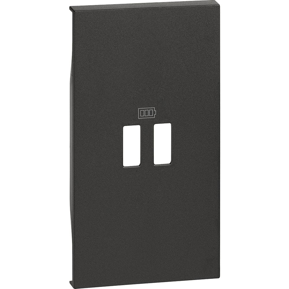 NETATMO - Frontal cargadores USB Living Now - Dark - 2 módulos