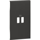 NETATMO - Frontal cargadores USB Living Now - Dark - 2 módulos
