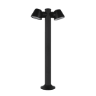 FORLIGHT - BALIZA IP54 CONE GU10 8W 2 FOCOS NEGRO