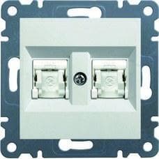 HAGER - TOMA 2XRJ45 CATEGORÍA 6 UTP LUMINA2 BLANCO POLAR