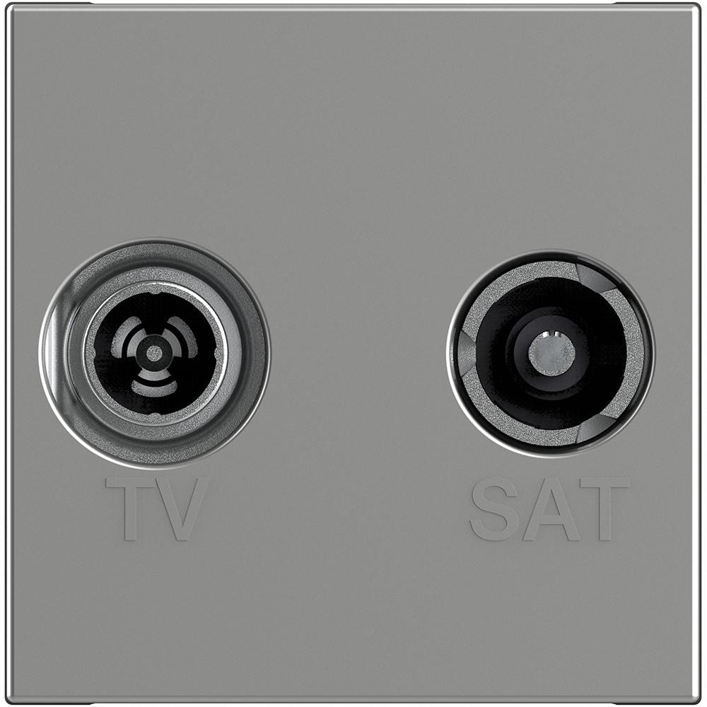 BTICINO - Base de televisión Classia - TV/R-SAT - única - Aluminio - 2 módulos