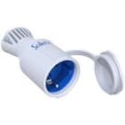 SOLERA - BASE  MÓVIL 2P+T, 16A 250V~. ELASTÓMERO BLANCO.