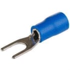 SOLERA - TERMINALES HORQUILLA. PARA SECCIÓN DE 1,5 - 2,5 MM² Y M4. COLOR AZUL.