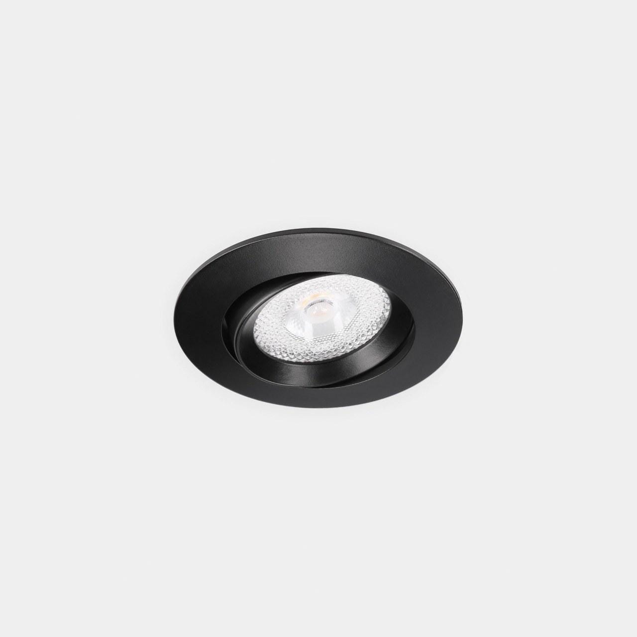 LEDS-C4 - Downlight Lite Flat ajustable Ø80 13.9 blanco cálido 3000K CRI 90 34º ON-OFF negro IP54 995lm