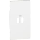BTICINO - Frontal cargadores USB Living Now - Blanco - 2 módulos