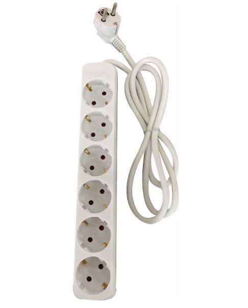TRADEFORCE - BASE MULTIPLE 6 VIAS SCHUKO 16A/250V IP20 BL 1,4M
