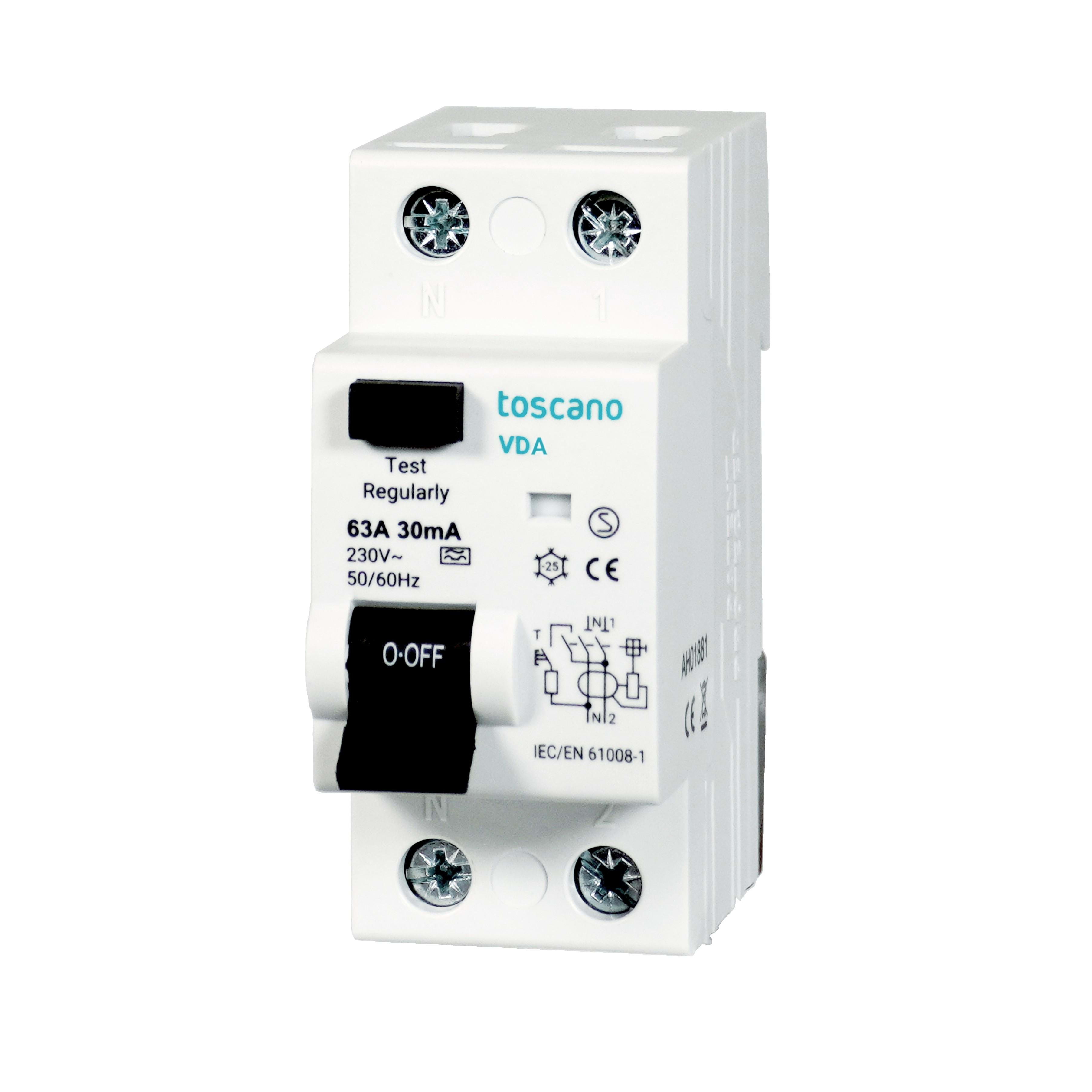 TOSCANO - DIF.VDA 2P 10KA 40A 30MA