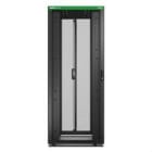 APC by Schneider Electric - Easy Rack 800 mm / 42U / 1200 mm, con techo, ruedas, pies y 4 soportes, sin paneles laterales, parte inferior, negro