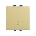 SIMON - Pulsador SIMON 270 con grabado campana 10A bronce