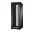 APC by Schneider Electric - Easy Rack 800mm/48U/1200mm con techo, panel lateral, ruedas, pies y 4 soportes, sin fondo, negro