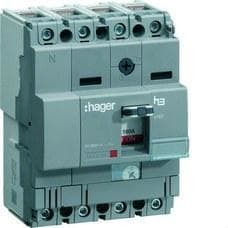 HAGER - INTERRUPTOR AUTOMÁTICO X160 4P4D 40KA 80A TM REGUL