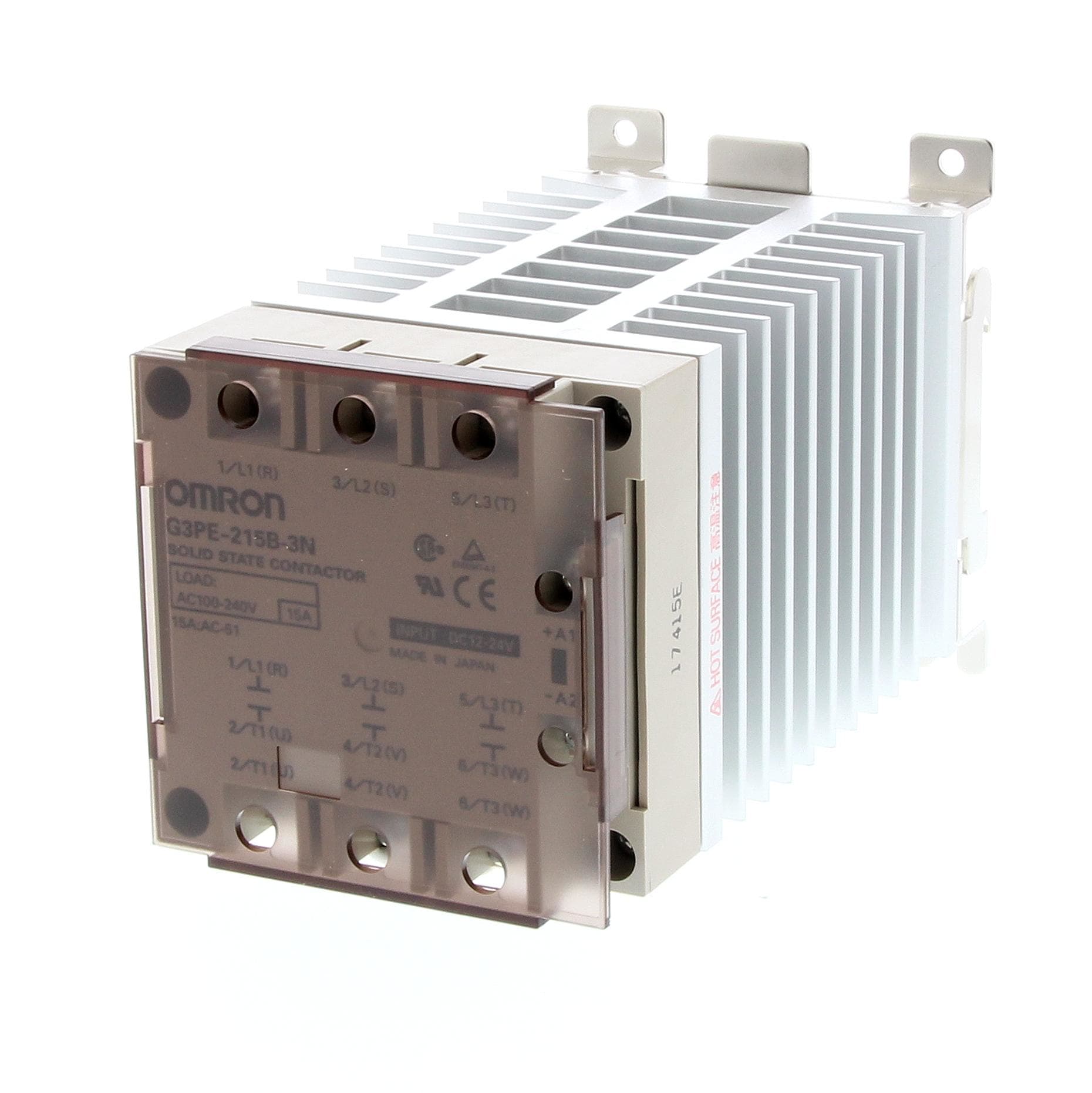 OMRON - G3PE-225B-2N 12-24VDC  RELÉ 25A 100-240V CA 2P CARRIL DIN