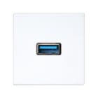 SIMON - Conector USB 3.0 tipo A hembra-hembra con placa embellecedora blanco Simon K45
