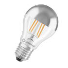 LEDVANCE - Lámpara LED Classic A 50 Filament Mirror P 6.5W 827 Silver E27