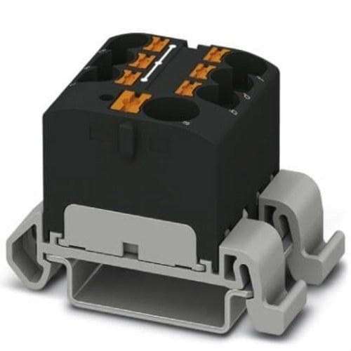 PHOENIX CONTACT - Bloque para distribución PTFIX 10/6X4-NS35A BK tensión nominal 450V 32A conexión push-in negro