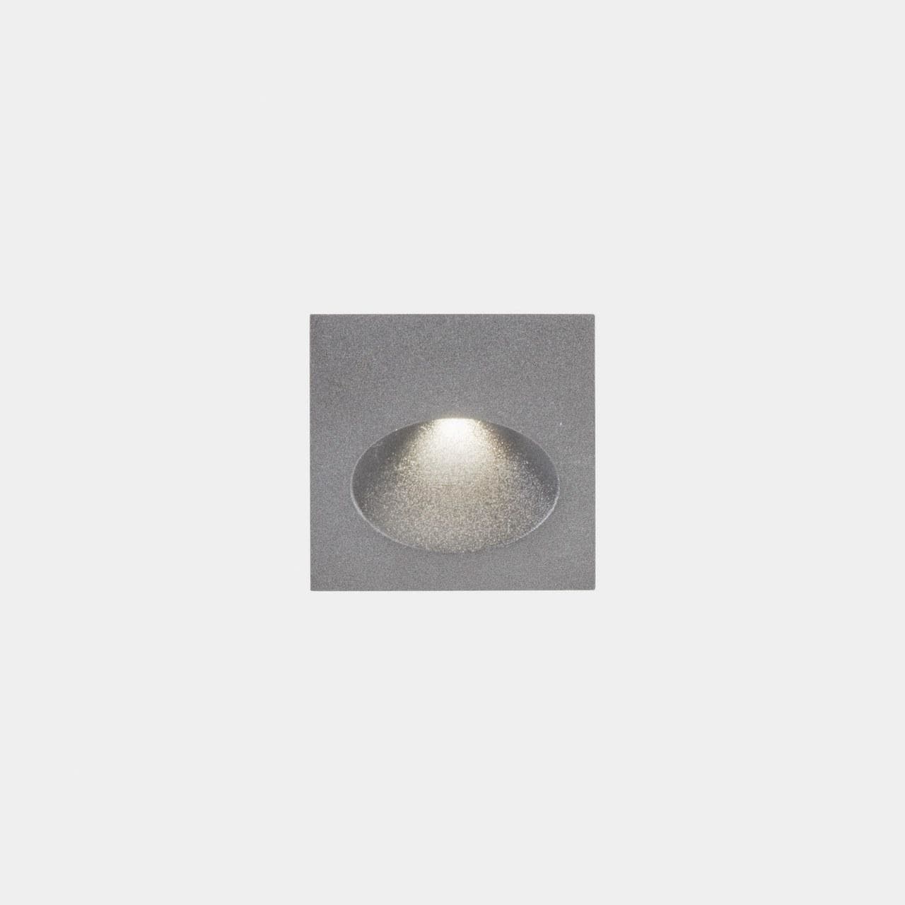 LEDS-C4 - Empotrable de pared IP66 Bat cuadrado oval LED 3 3000K ON-OFF gris 77lm