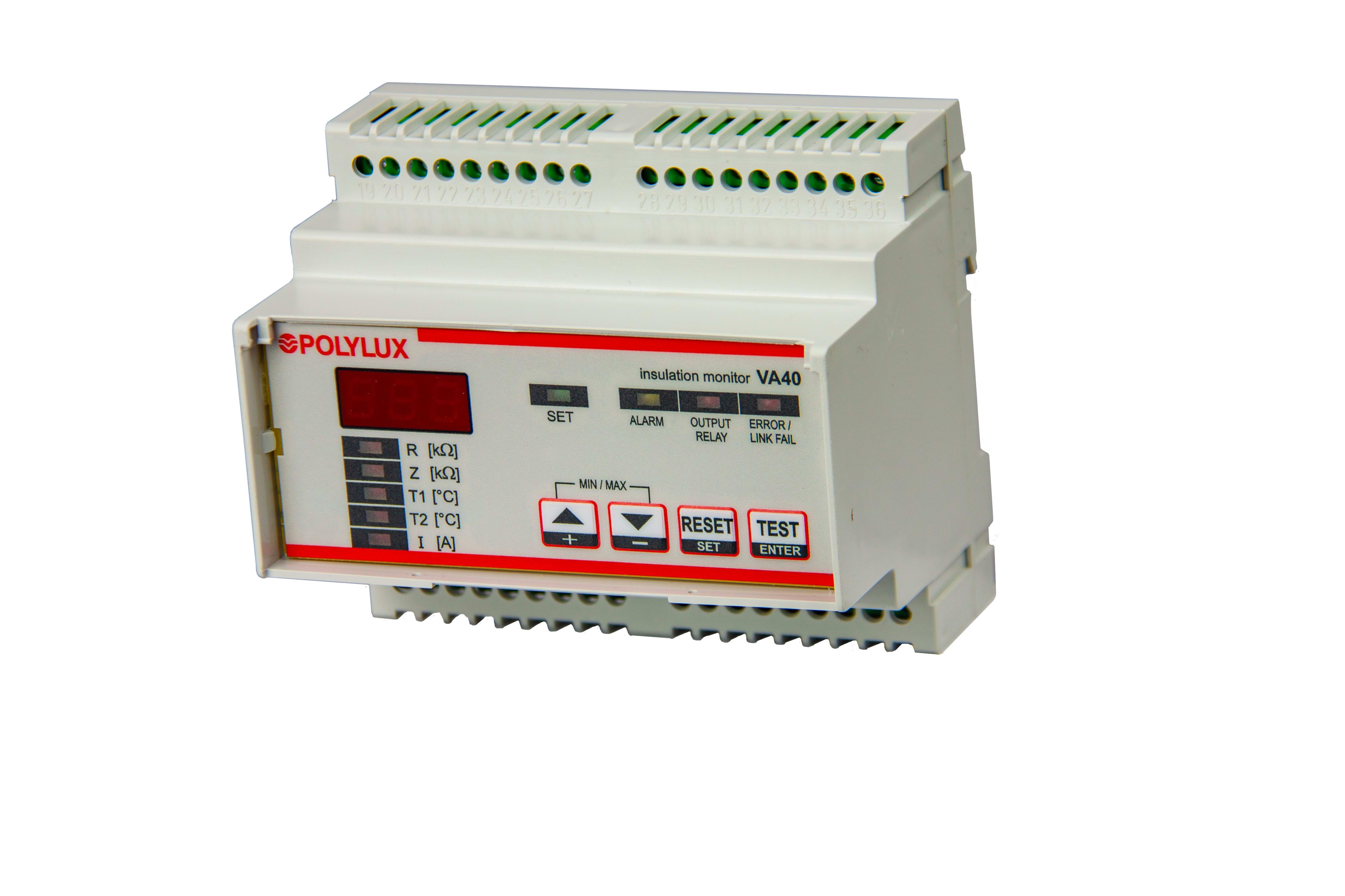 POLYLUX - Vigilador aislamiento 5VA E/115-230V AC S/24-230V AC IP50 frontal IP20 posterior