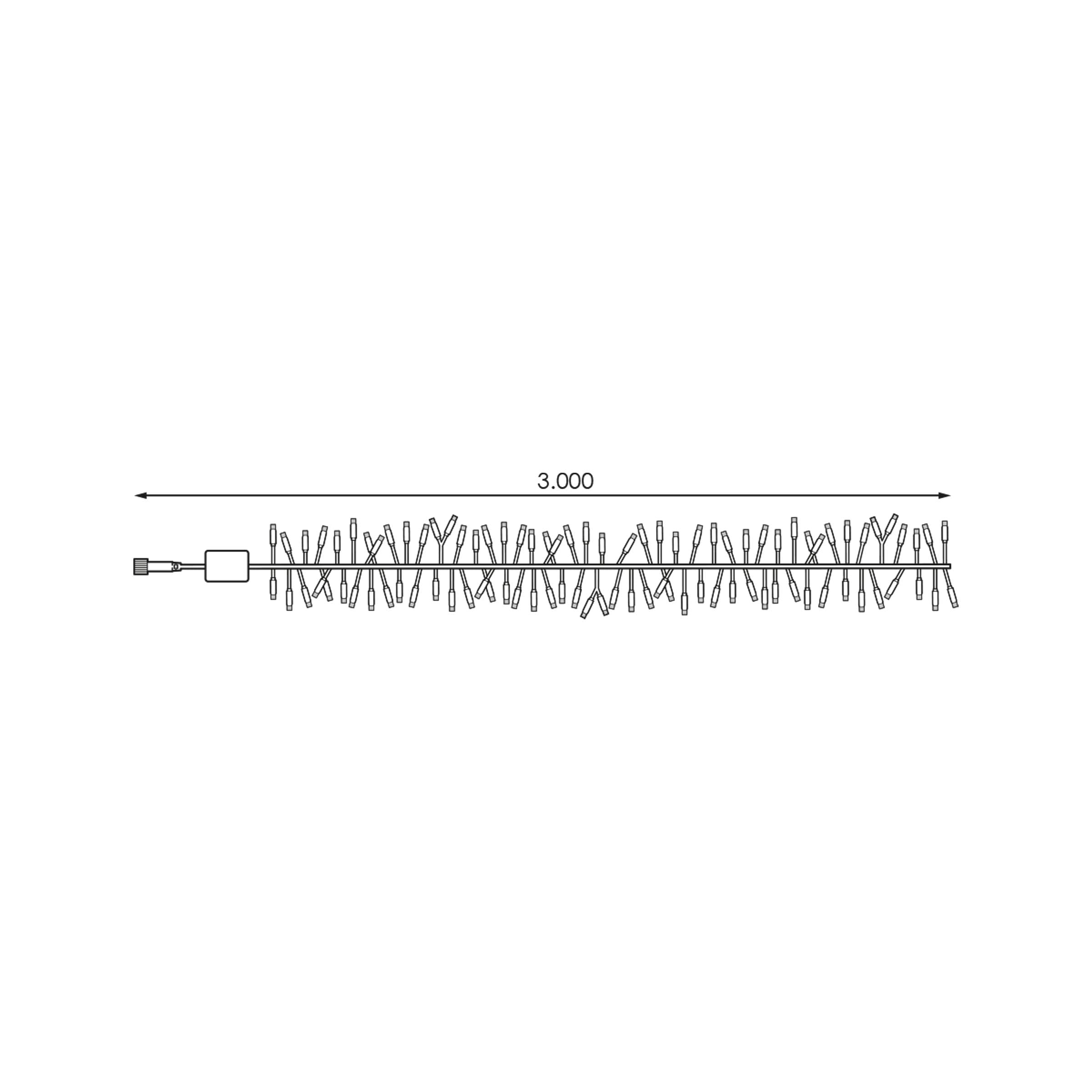 PRILUX - Luminaria decorativa LED CLUSTER LIGHTS 3m 150 LEDs blanco fall lite
