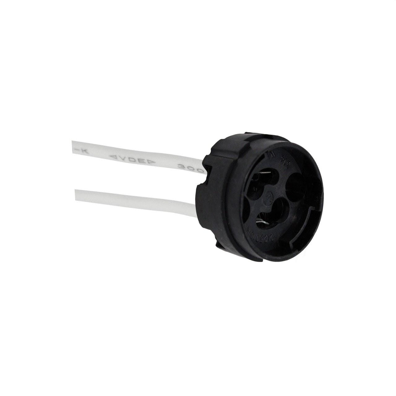 PRILUX - casquillo halógeno para lámparas con casquillo GU10. Incluye un cable de silicona.