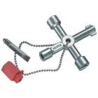 PROIMAN - LLAVE ARMARIOS DE CONTROL 4 BOCAS + PUNTA DESTORNILLADOR PHILIPS Y PLANO