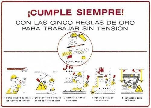 PROIMAN - SEÑAL PVC 5 REGLAS DE ORO 420X297