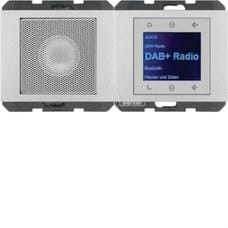 HAGER - RADIO TOUCH DAB+/BT Y ALT B K ALUMINIO