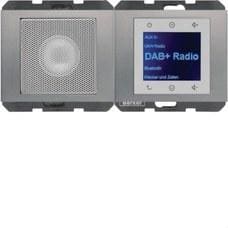HAGER - RADIO TOUCH DAB+/BT Y ALT B K ACERO