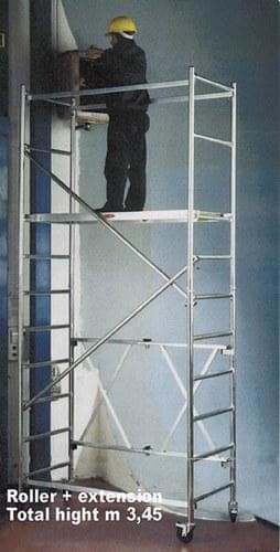 PROIMAN - ANDAMIO ALUMINIO PLEGABLE MODULO BASE+PROLONGADOR A+B ALTURA PLATA.2,45MT.