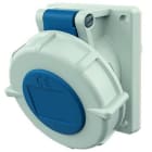 MENNEKES - Base enchufe semiempotrable 16A 3P 6H 230V TA, IP67, azul