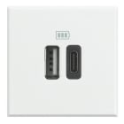 BTICINO - AX-BASE USB A+C 3A/5V 2M BLAN