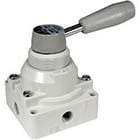 SMC - VH412-F04  VÁLVULA 4 VÍAS DE MANDO MANUAL, ROSCA GAS 1/2