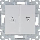 HAGER - INTERRUPTOR PERSIANA LUMINA PLATA