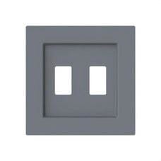 ABB - TAPA TOMA VDI DOBLE ALBA GRIS MATE