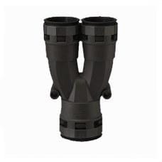 INTERFLEX - Distribuidor "Y" NYLOFIX-PLUS DN17 + 2DN12 poliamida negro