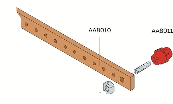 ABB - BARRA COBRE 1000 SR(4U)