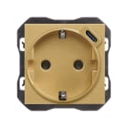 SIMON - BASE SCHUKO 16 A 250V~ CON CARGADOR USB C 10,5W ORO SIMON 270